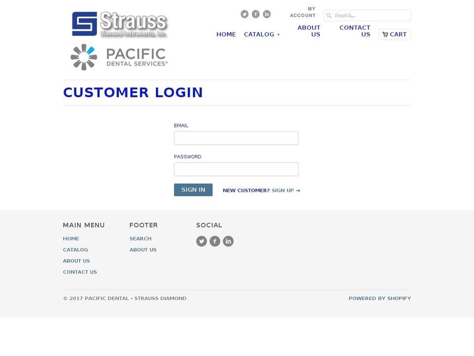 pds-strauss.com shopify website screenshot