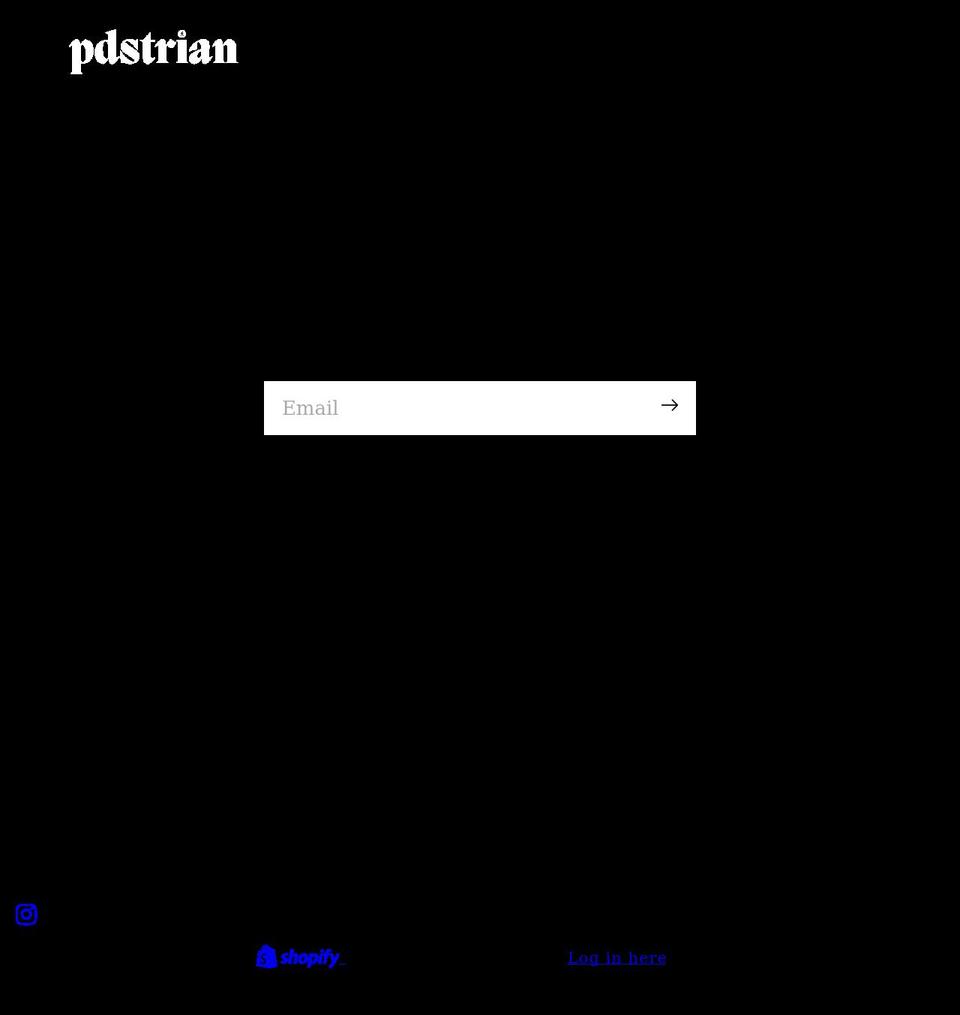 pdstrian.com shopify website screenshot