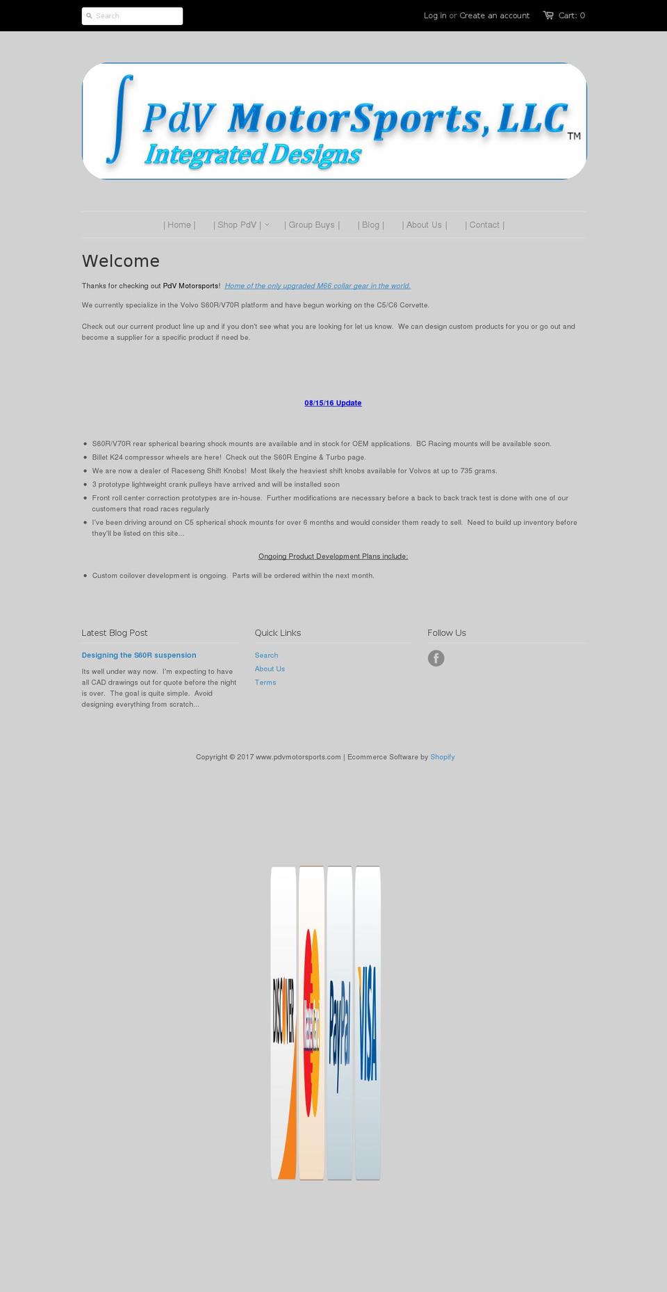 pdv-motorsports.com shopify website screenshot