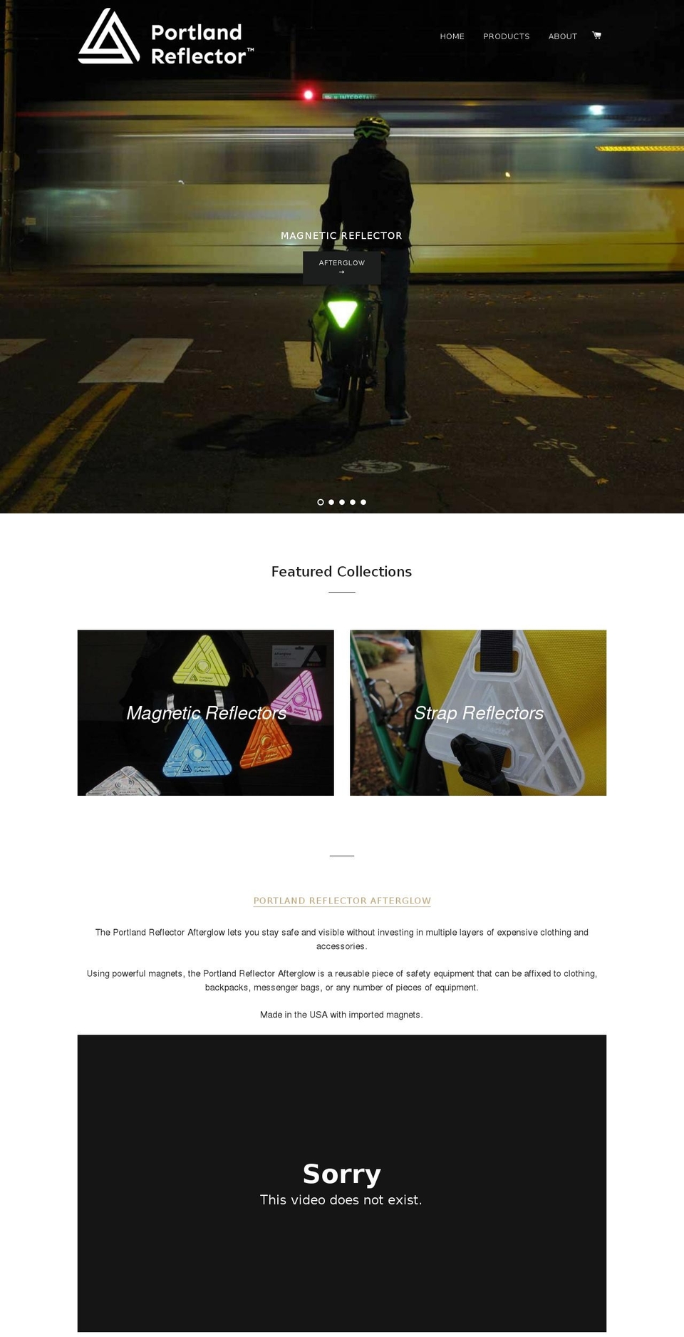 pdxbikereflector.com shopify website screenshot