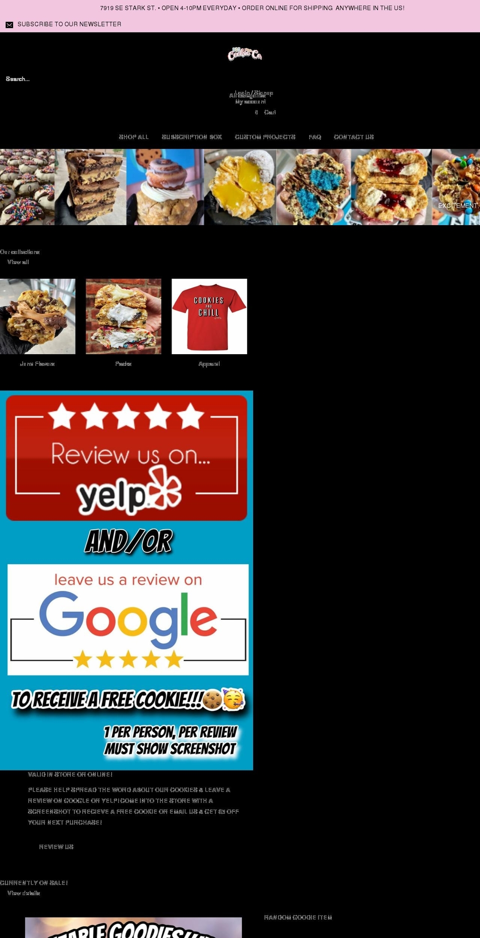 add to cart Shopify theme site example pdxcookieco.com