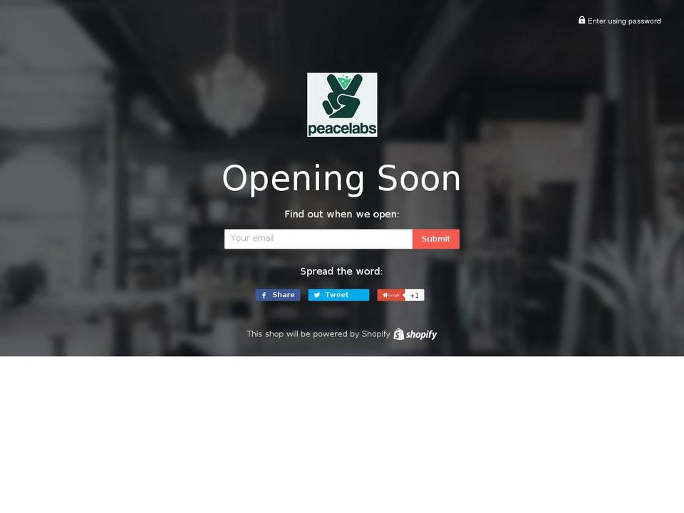 peace-labs.com — Shopify storefront screenshot