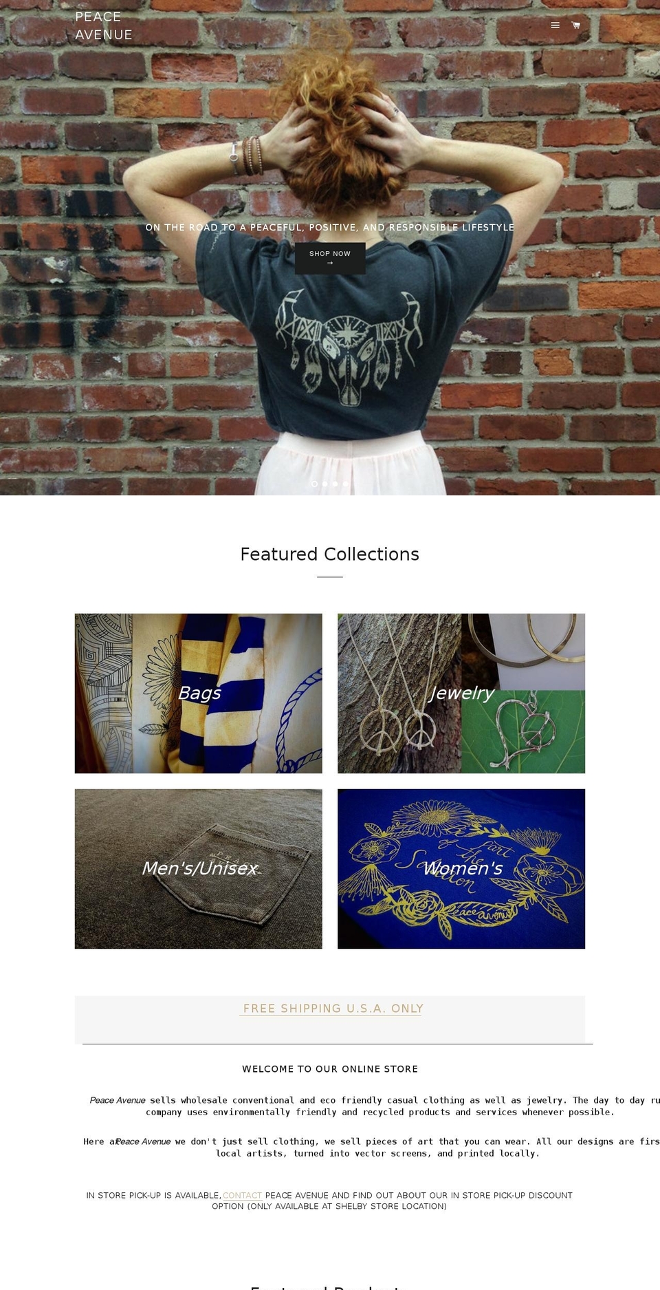 peaceave.com shopify website screenshot