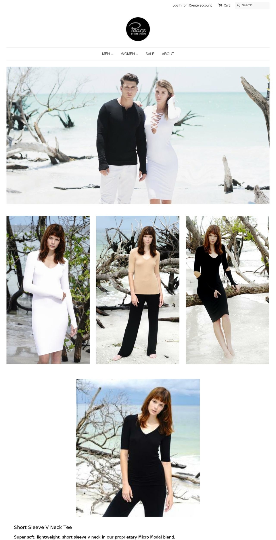 peacebytheshore.com — Shopify storefront screenshot