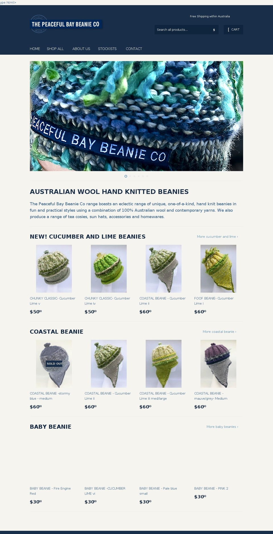 peacefulbay.com.au shopify website screenshot