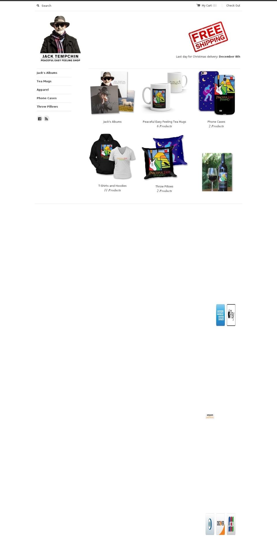 peacefuleasyfeelingshop.com shopify website screenshot