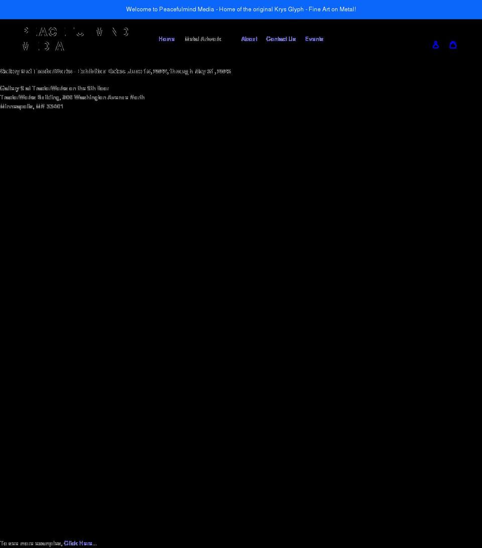 peacefulmindmedia.com shopify website screenshot