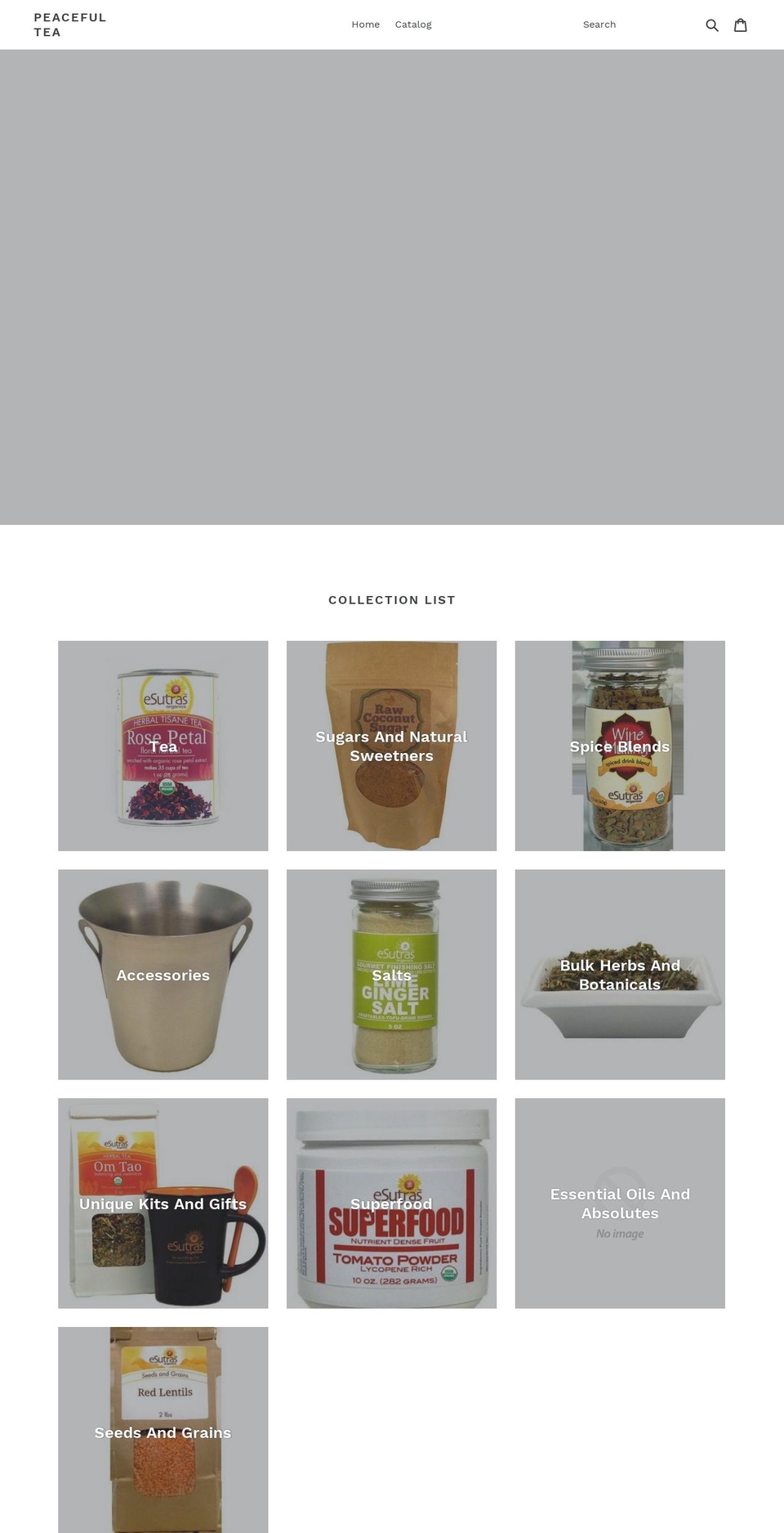 peacefultea.com — Shopify storefront screenshot