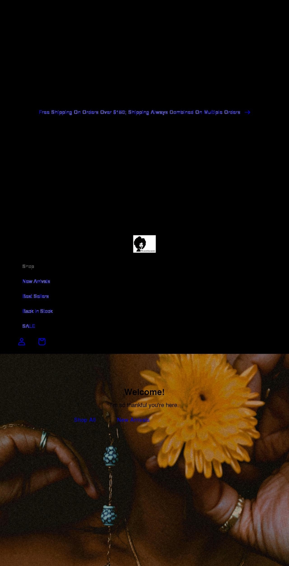 peaceimagesjewelry.myshopify.com — Shopify storefront screenshot