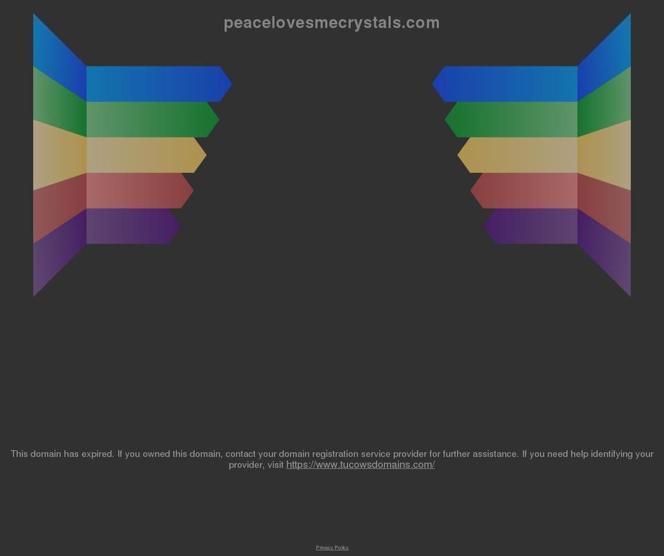 peacelovesmecrystals.com — Shopify storefront screenshot