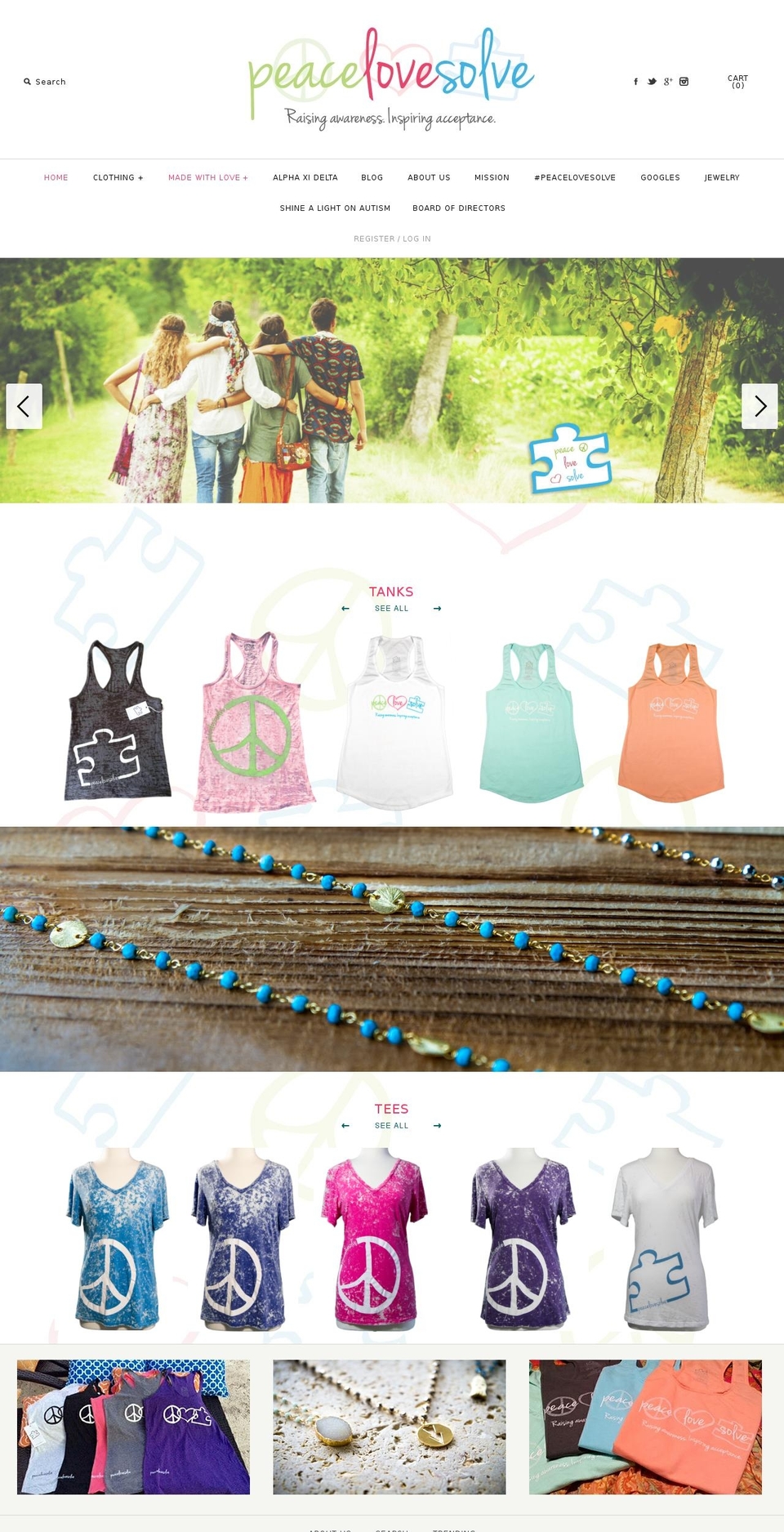 peacelovesolve.com shopify website screenshot