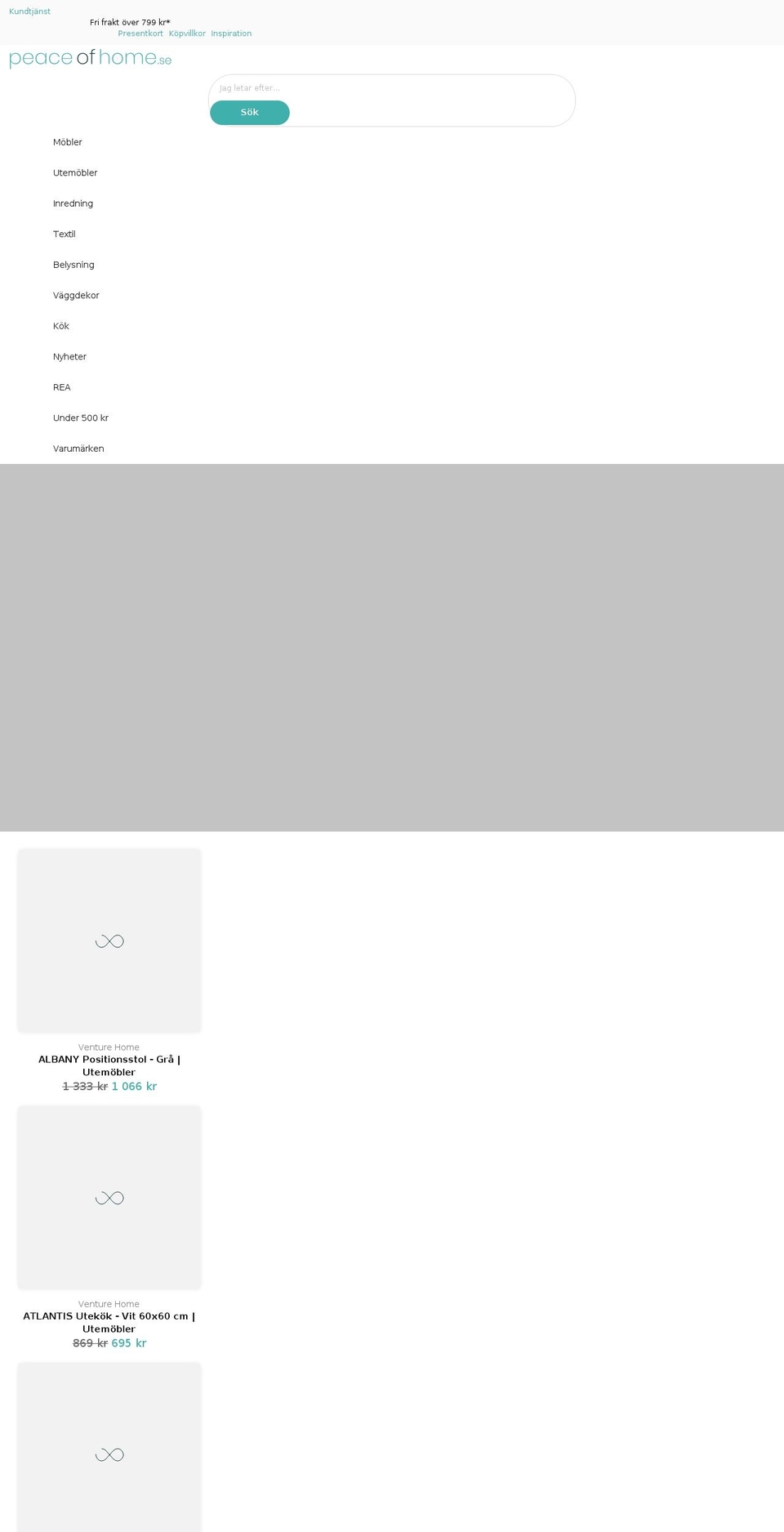 peaceofhome.se shopify website screenshot