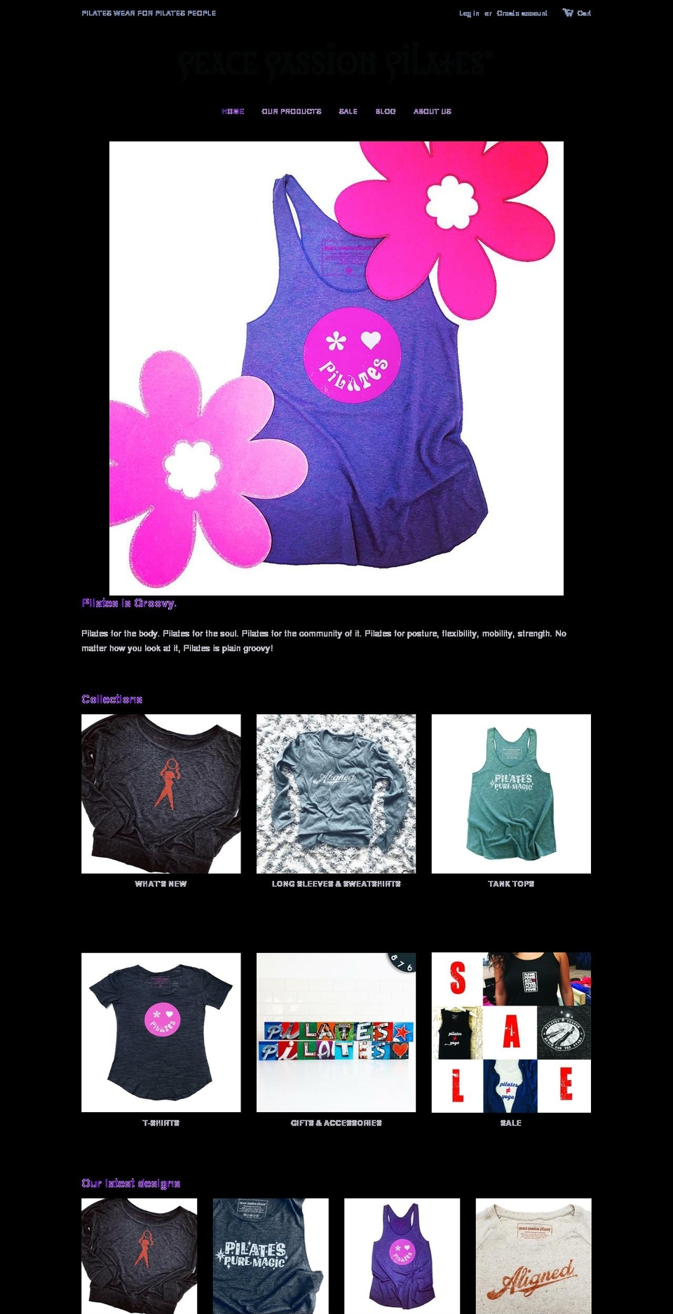 peacepassionpilates.com — Shopify storefront screenshot