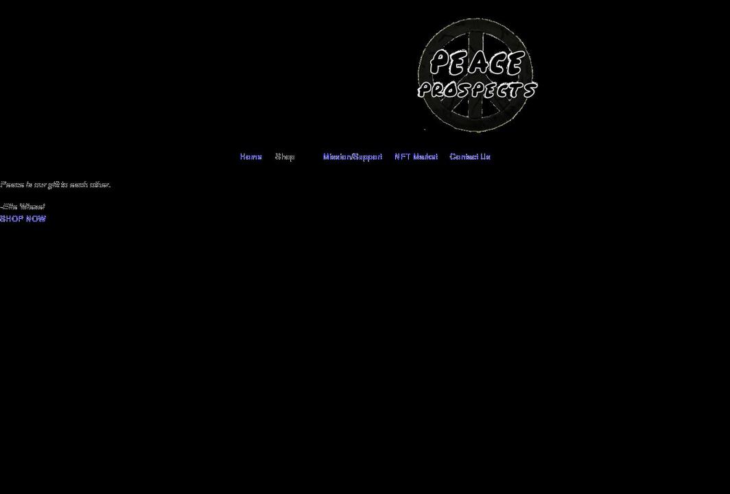 peaceprospects.com shopify website screenshot
