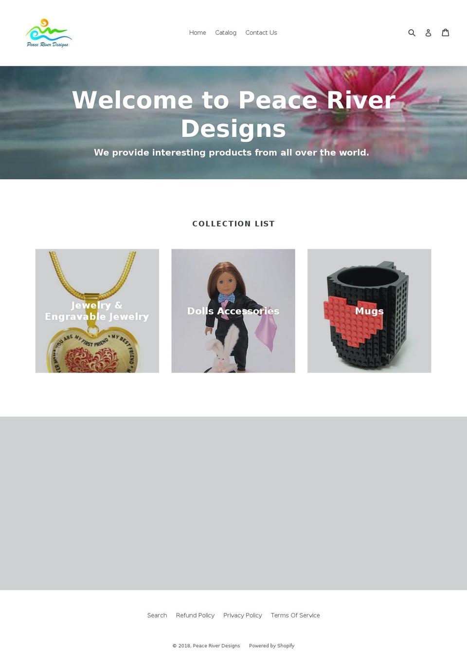 Shineon challenge - shopify theme Shopify theme site example peaceriverdesigns.com