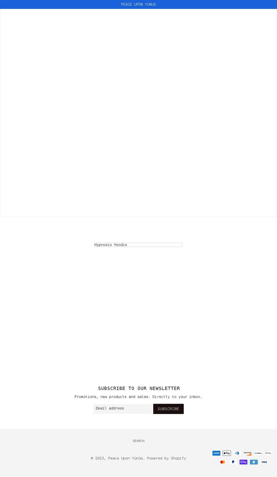 peaceuponyunus.com shopify website screenshot