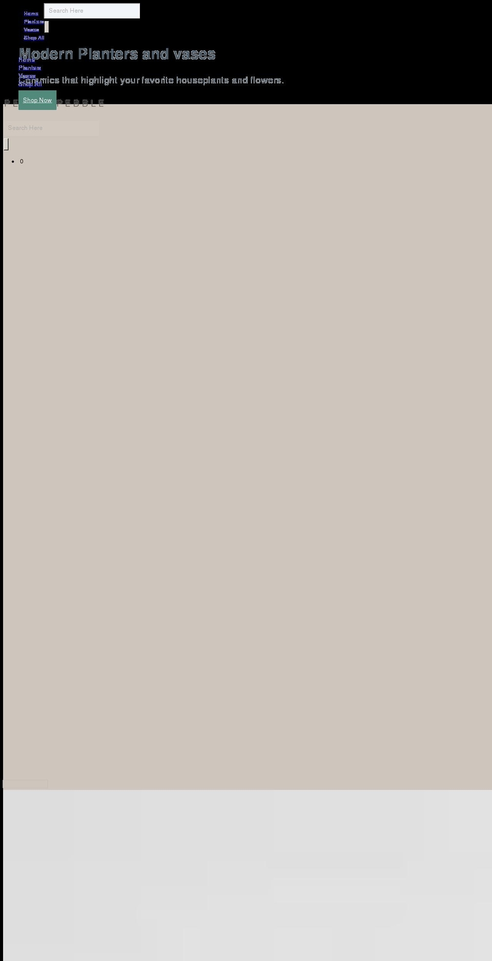 peachandpebble.com shopify website screenshot