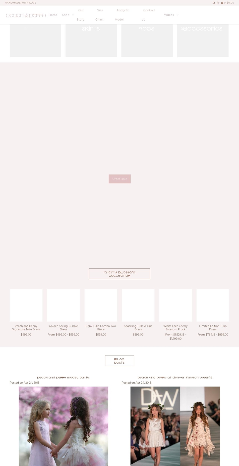 peachandpenny.com — Shopify storefront screenshot