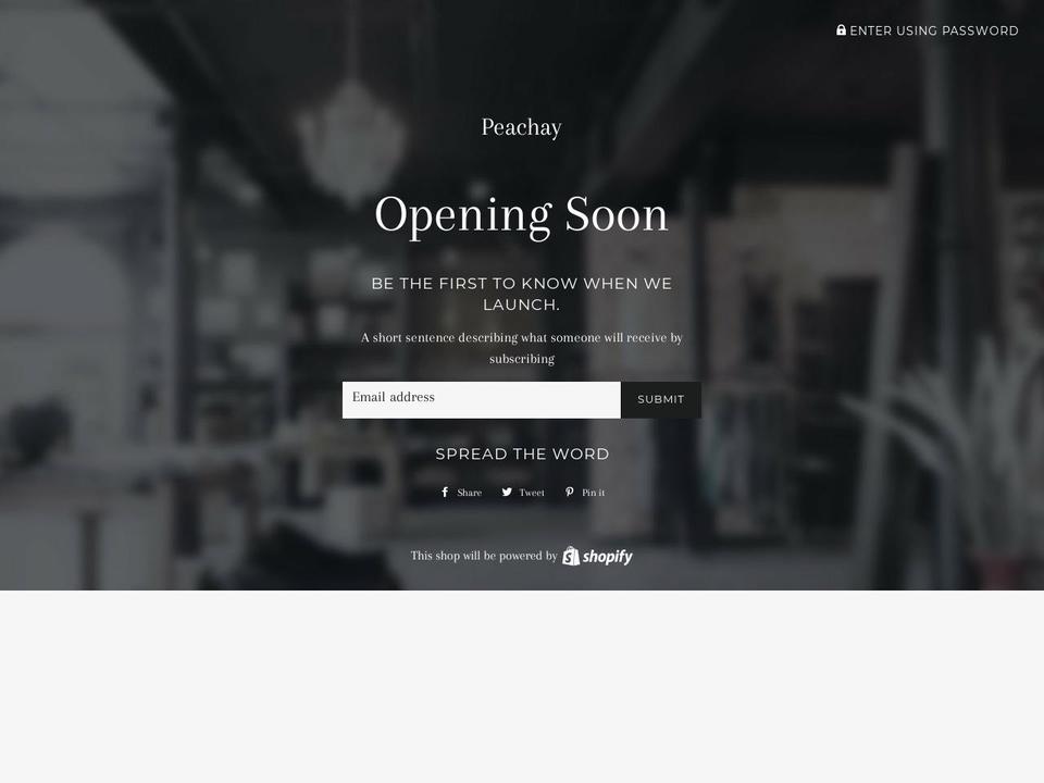 peachay.com — Shopify storefront screenshot