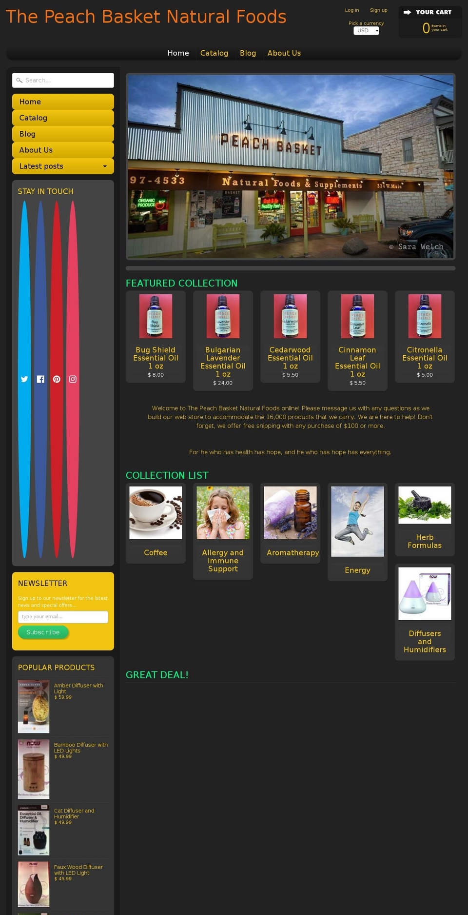 peachbasket.biz shopify website screenshot