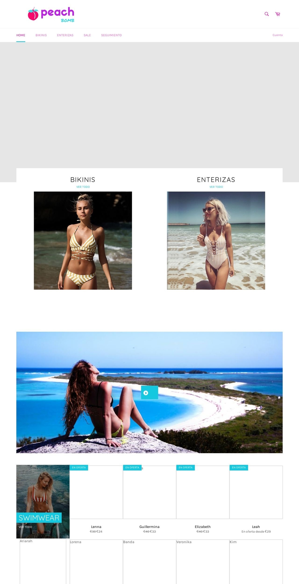 peachbomb.net shopify website screenshot