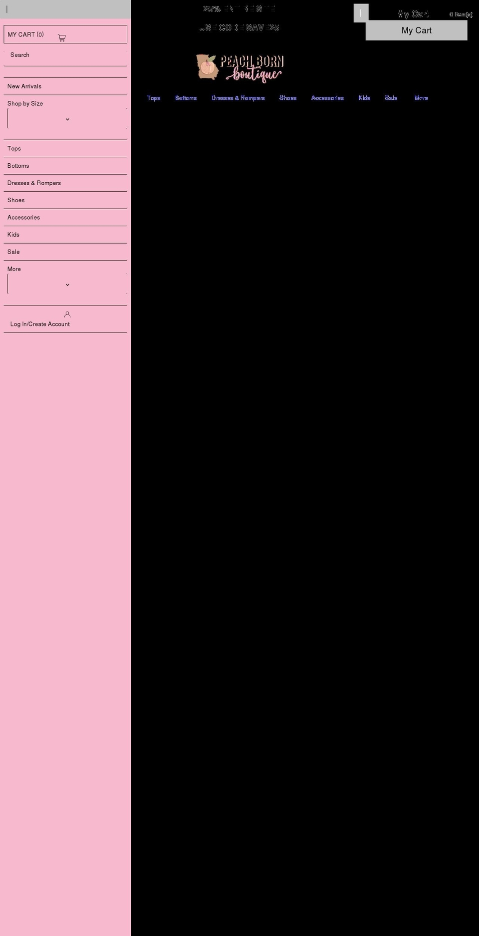 peachborn.com shopify website screenshot