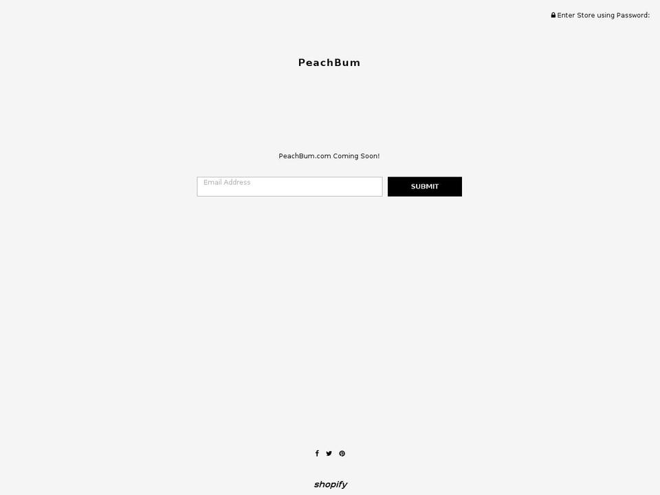 peachbum.com shopify website screenshot