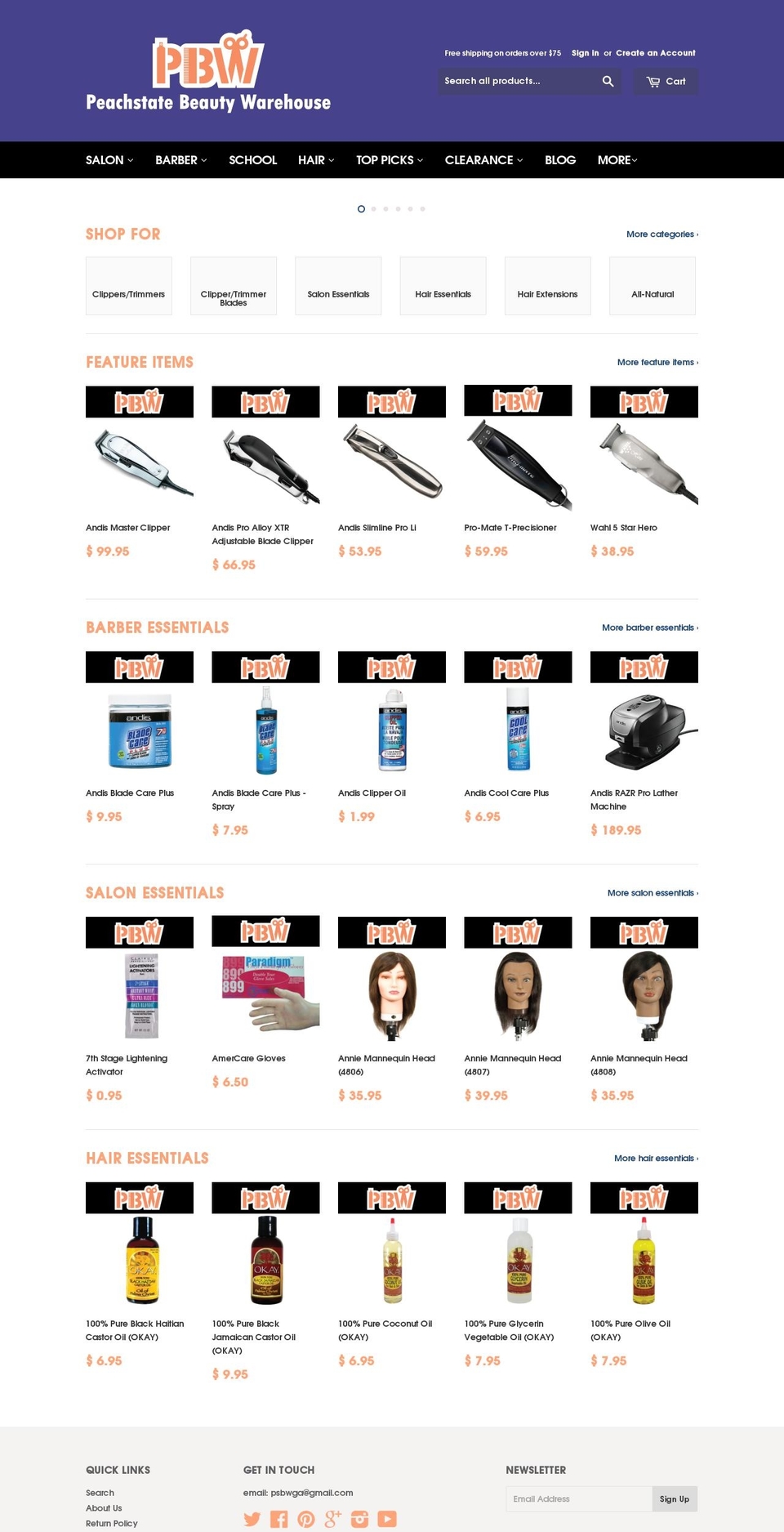 peachbw.com shopify website screenshot