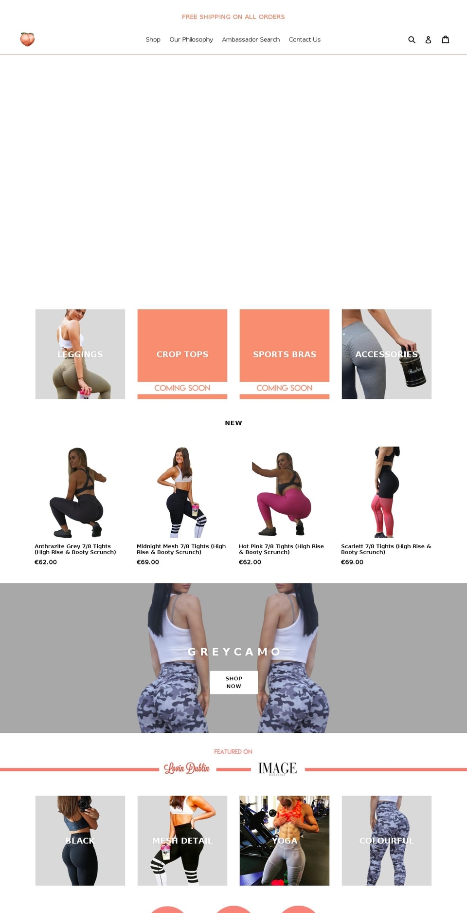 peacheecollection.com — Shopify storefront screenshot