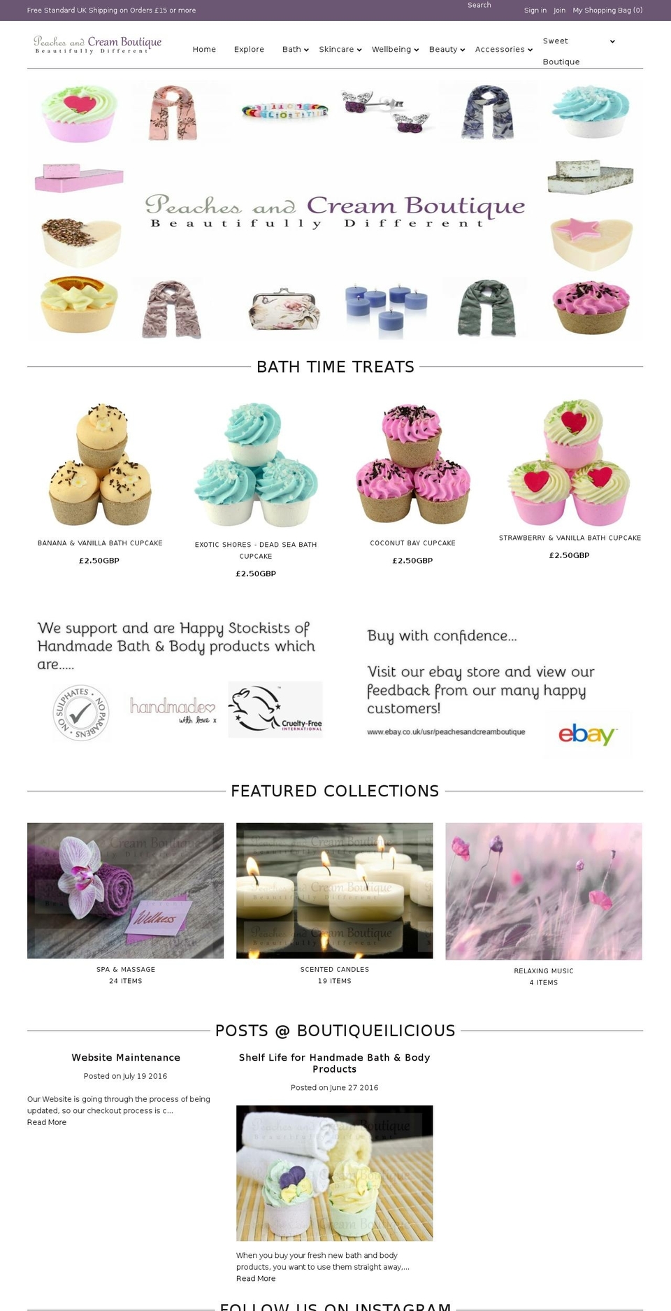 peachesandcreamboutique.com shopify website screenshot