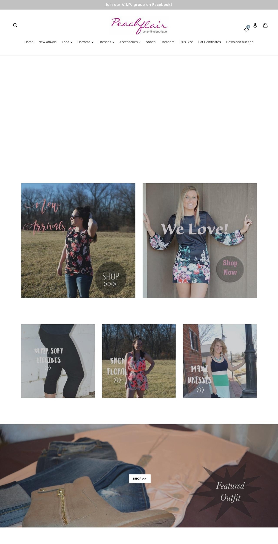 peachflair.com shopify website screenshot