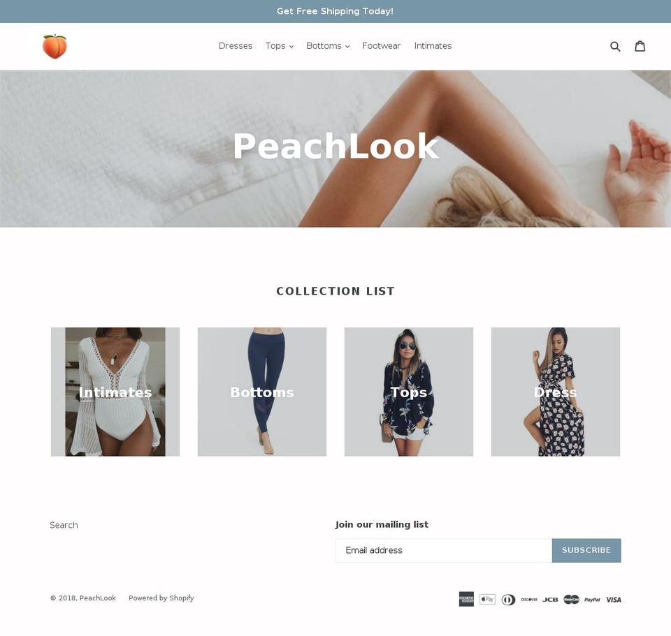 peachlook.com — Shopify storefront screenshot