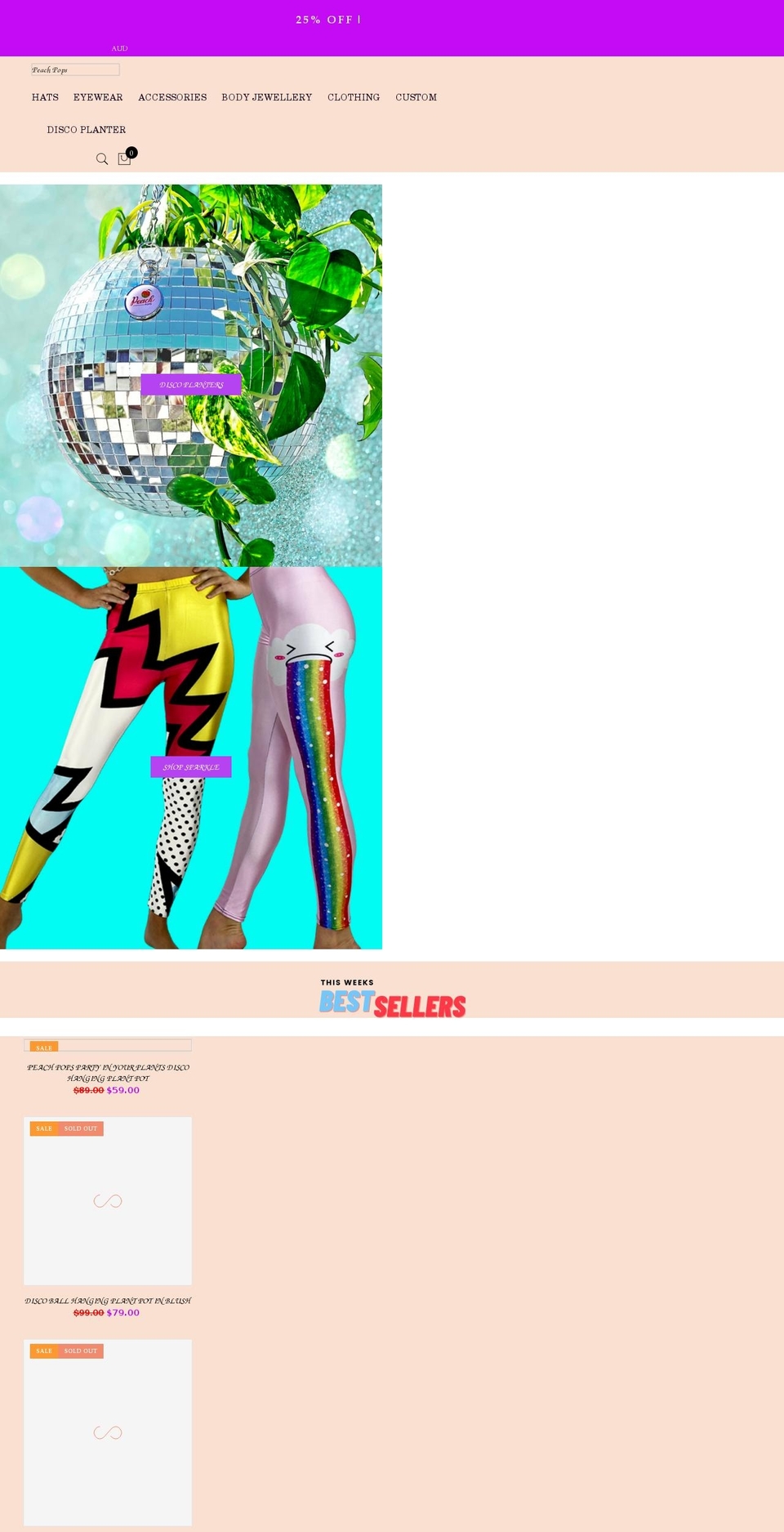 peachpops.shop shopify website screenshot