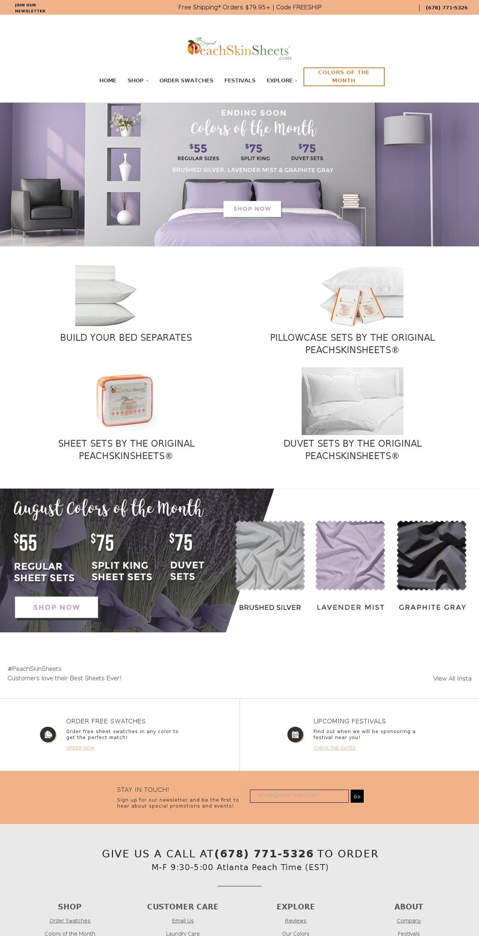 peachskincomfort.org shopify website screenshot