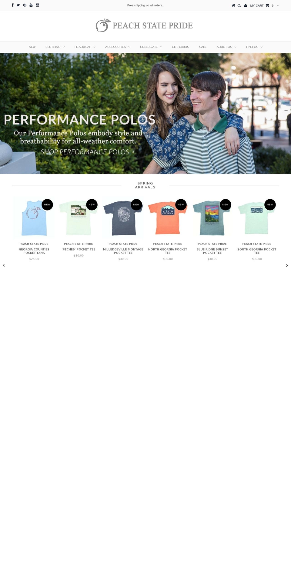 peachstatepride.com shopify website screenshot