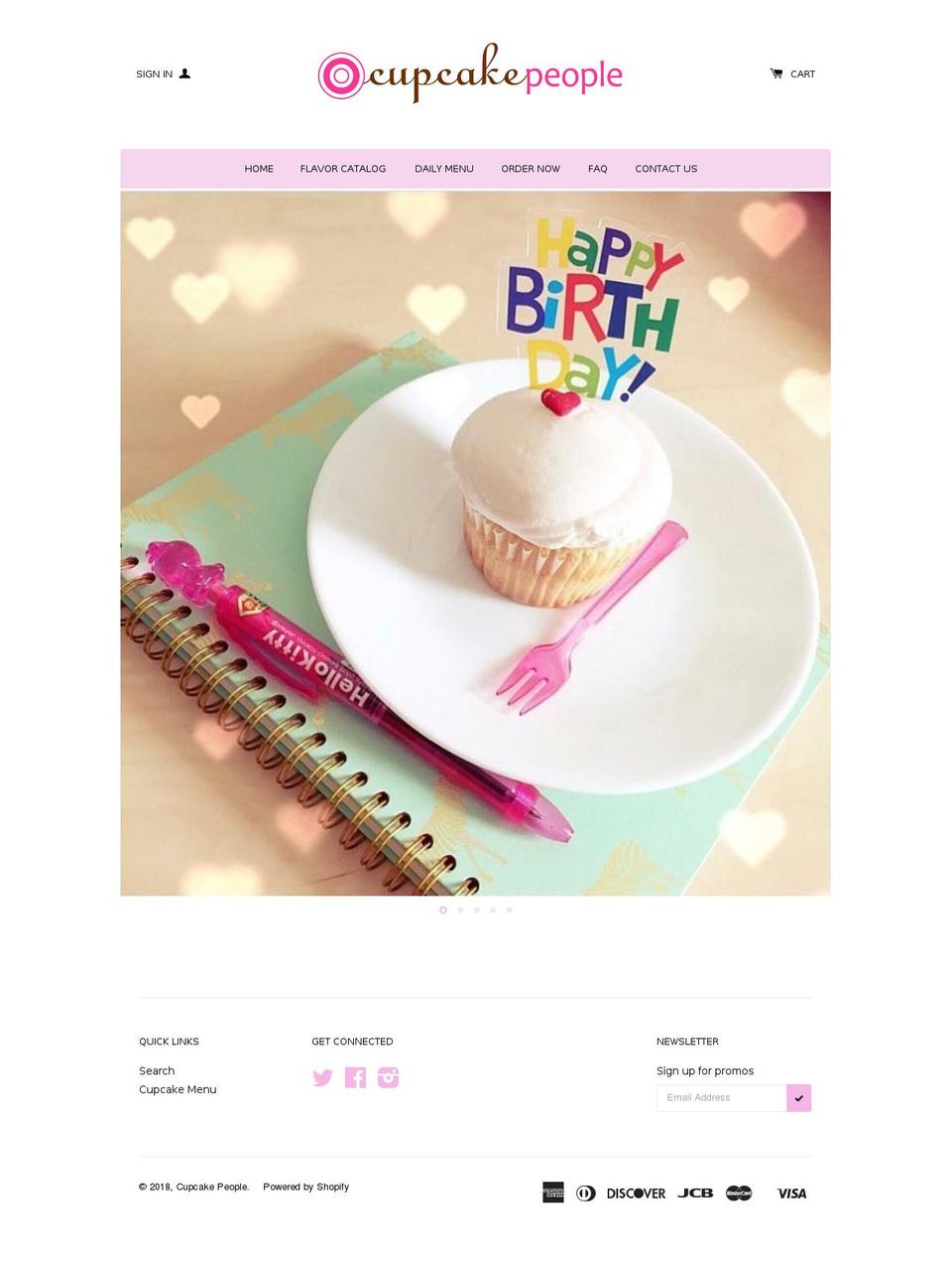 peachtreecupcake.com — Shopify storefront screenshot