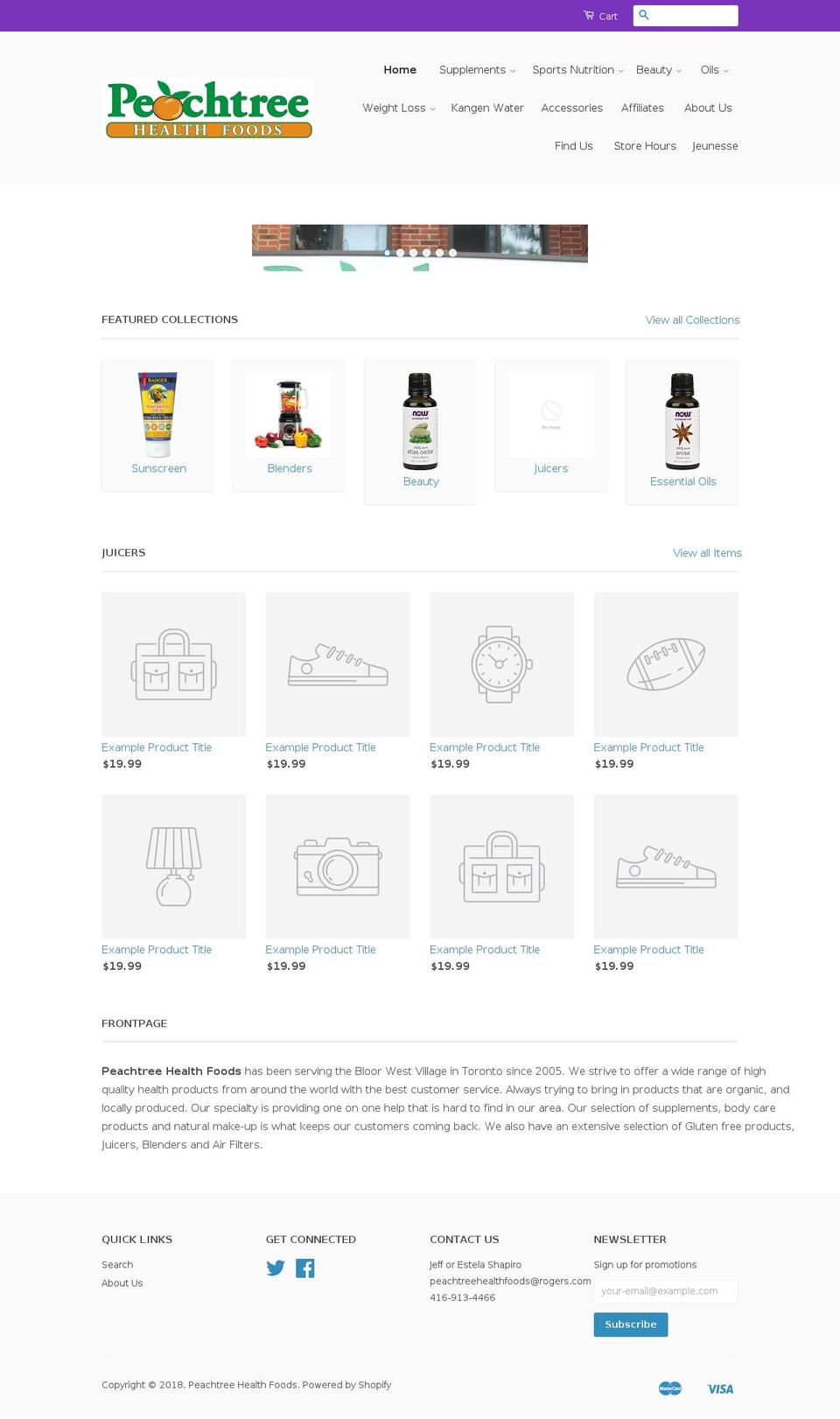 peachtreehealthfoods.com shopify website screenshot