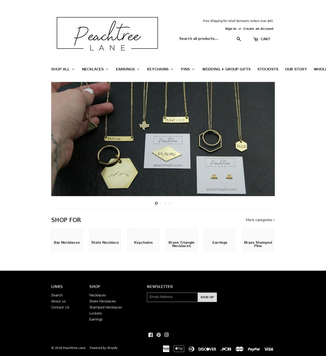 peachtreeln.com shopify website screenshot