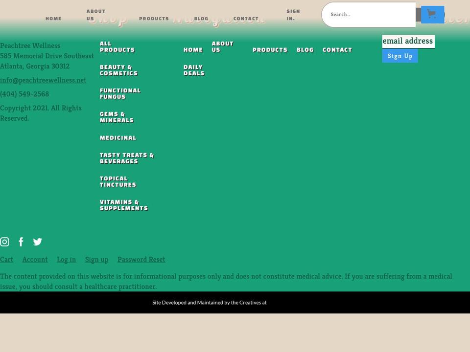 peachtreewellness.net shopify website screenshot
