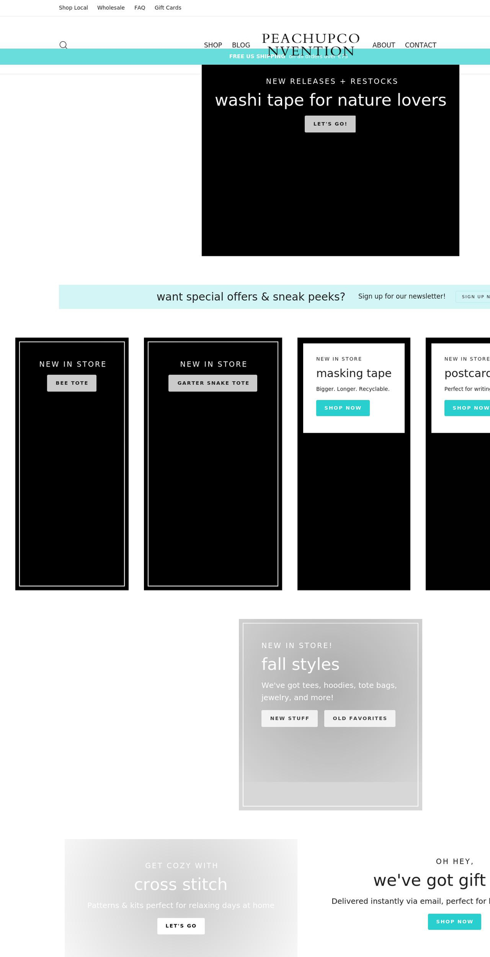 peachupconvention.com shopify website screenshot