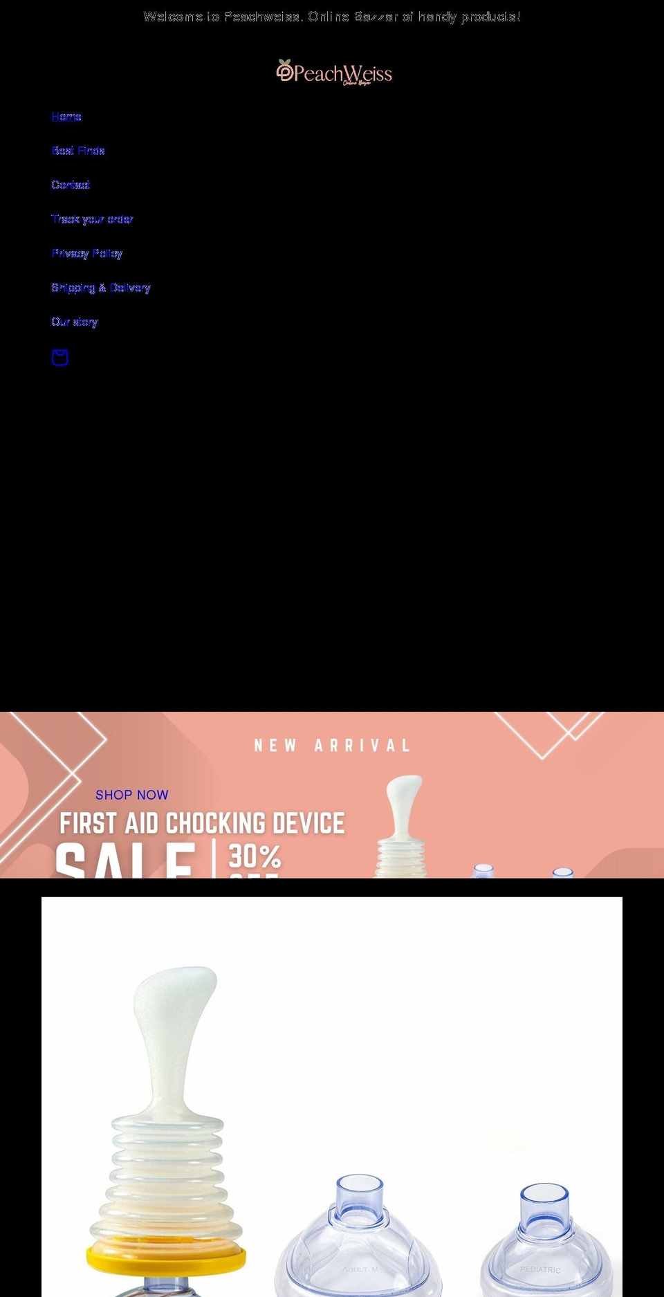 peachweiss.com shopify website screenshot