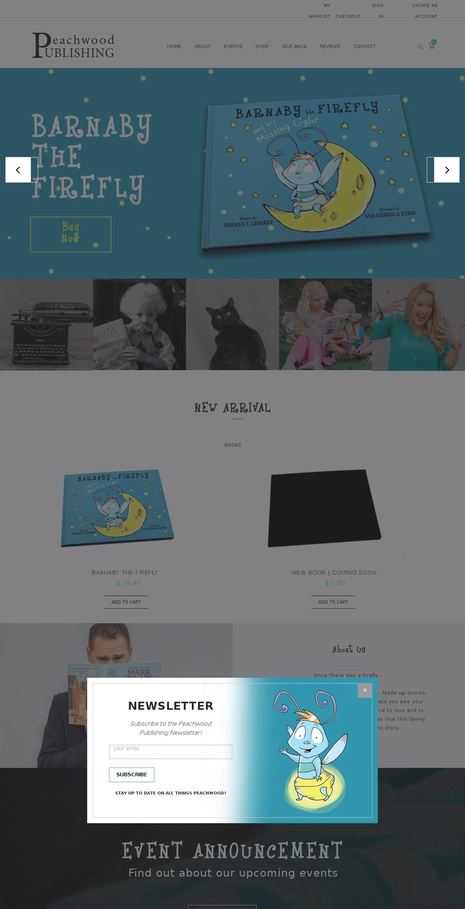 peachwoodpublishing.com — Shopify storefront screenshot