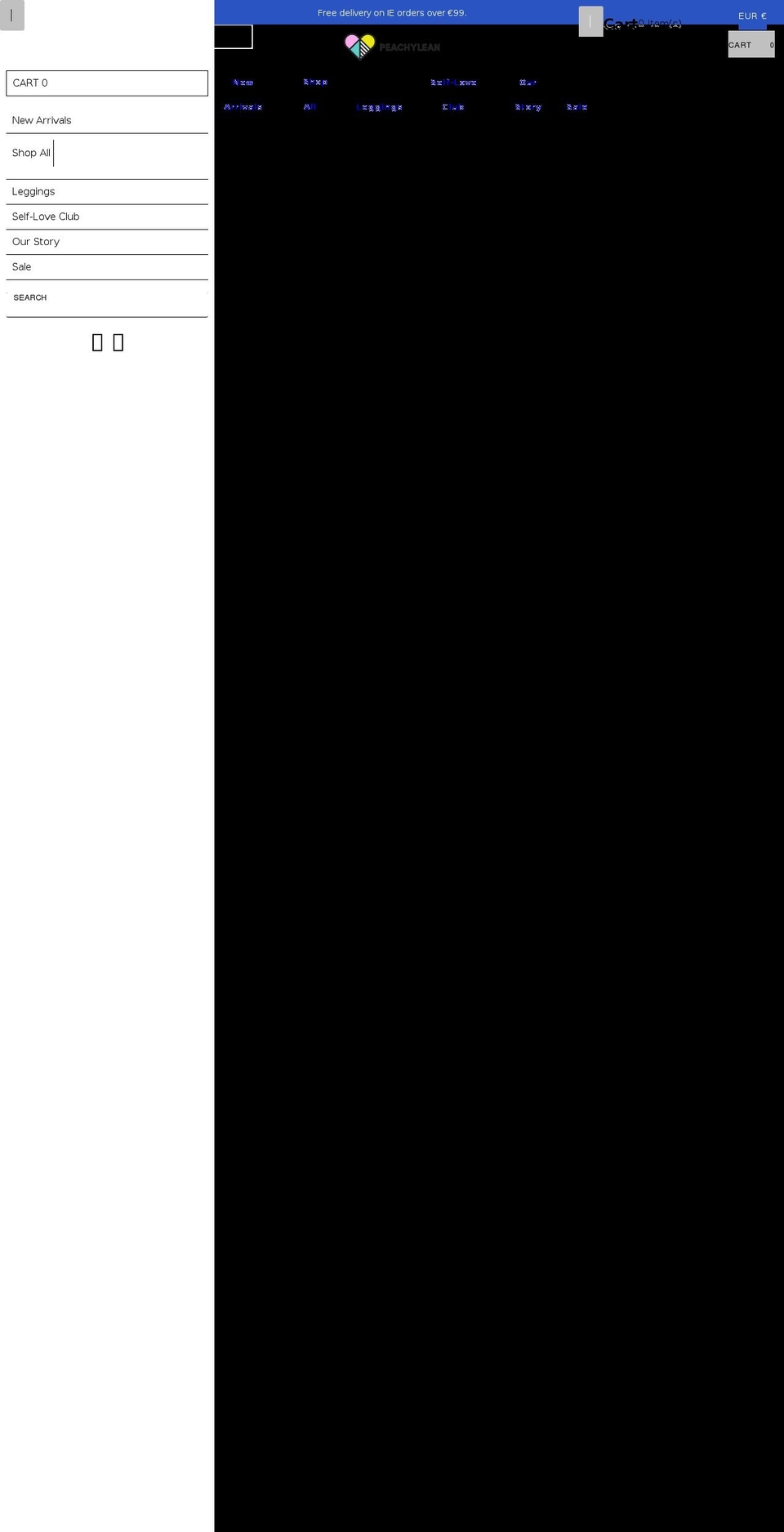 peachylean.co.uk shopify website screenshot