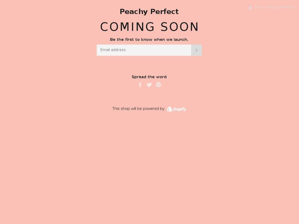 peachyperfectshop.com — Shopify storefront screenshot