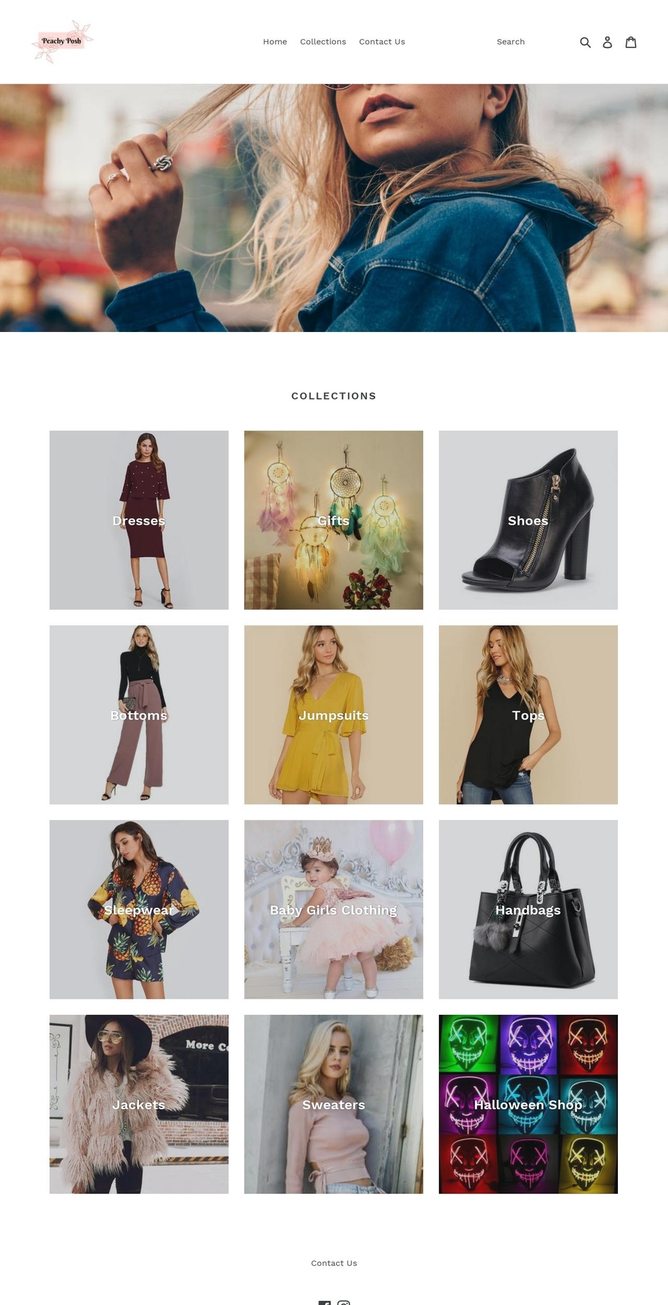 peachyposh.com — Shopify storefront screenshot
