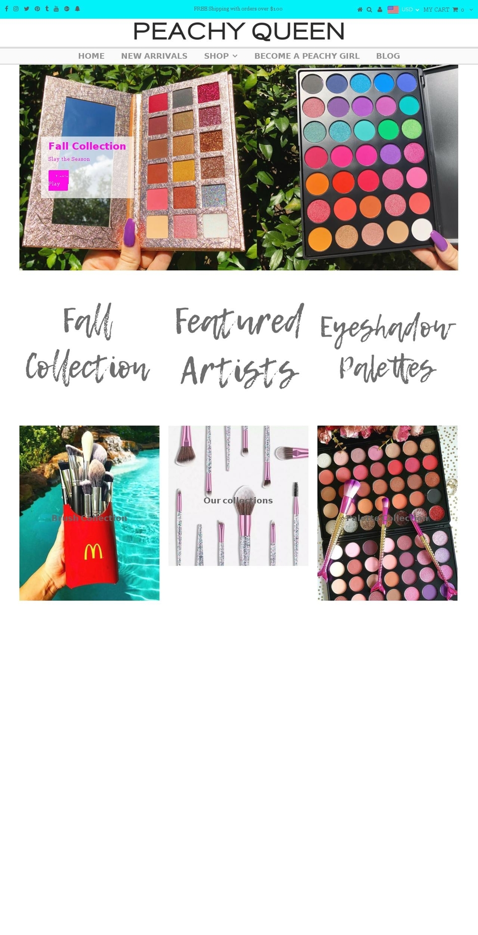 peachyqueen.net shopify website screenshot