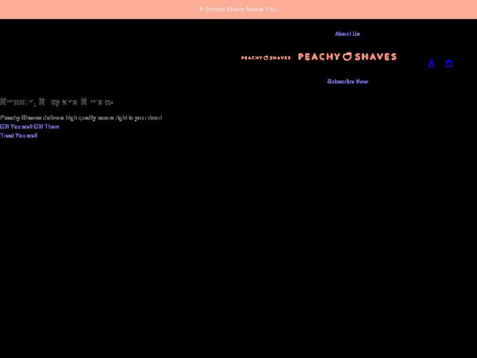 peachyshaves.com shopify website screenshot