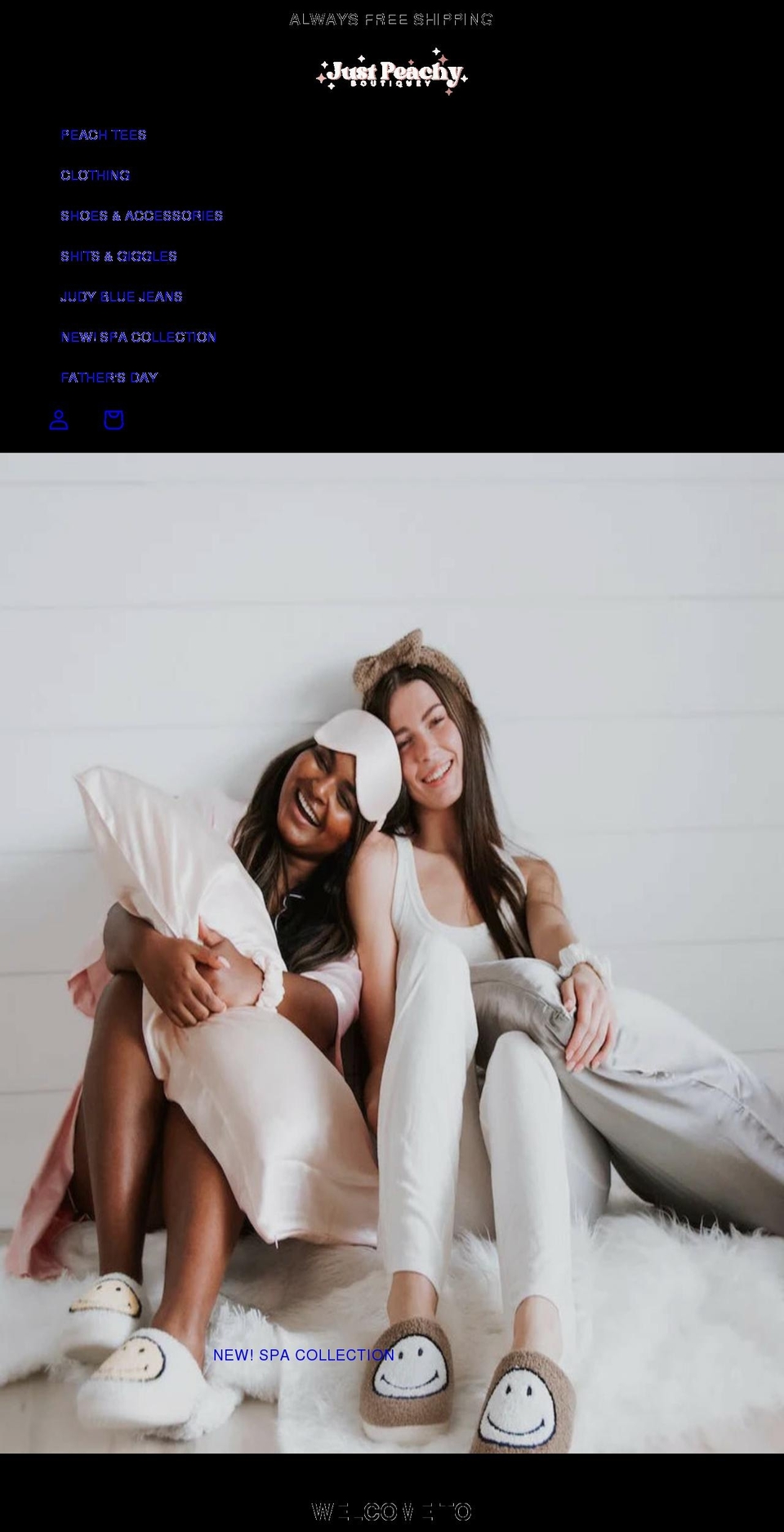 peachyshops.com shopify website screenshot