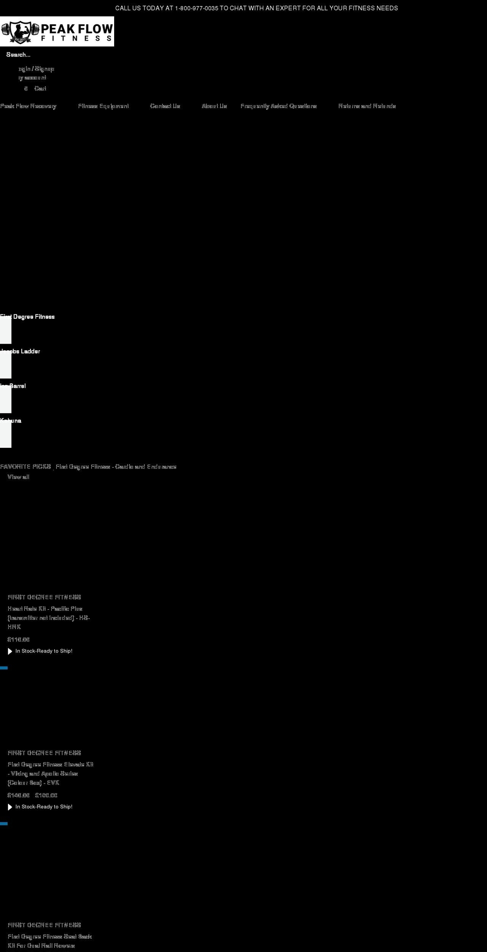 peakflowfitness.com shopify website screenshot