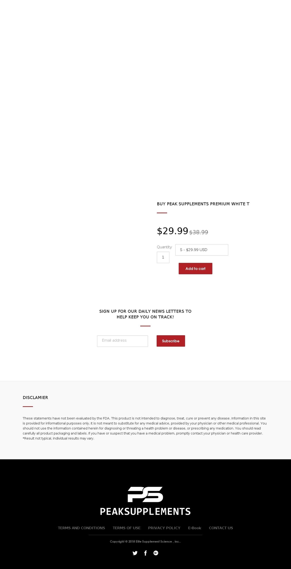 peakhealthxl.com — Shopify storefront screenshot